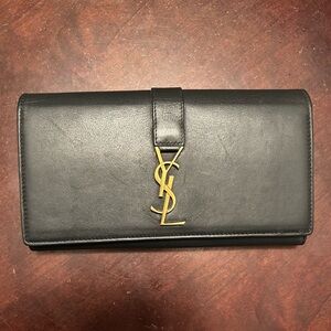 Saint Laurent Black Leather Wallet
